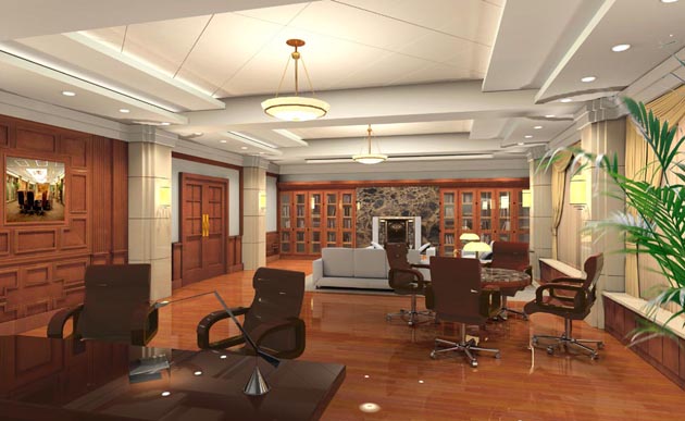 老板辦公室背景墻裝修設(shè)計圖片