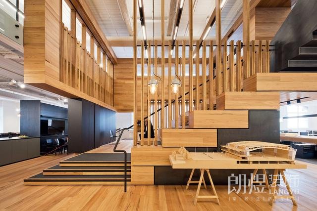 原木風(fēng)格辦公室裝修效果圖