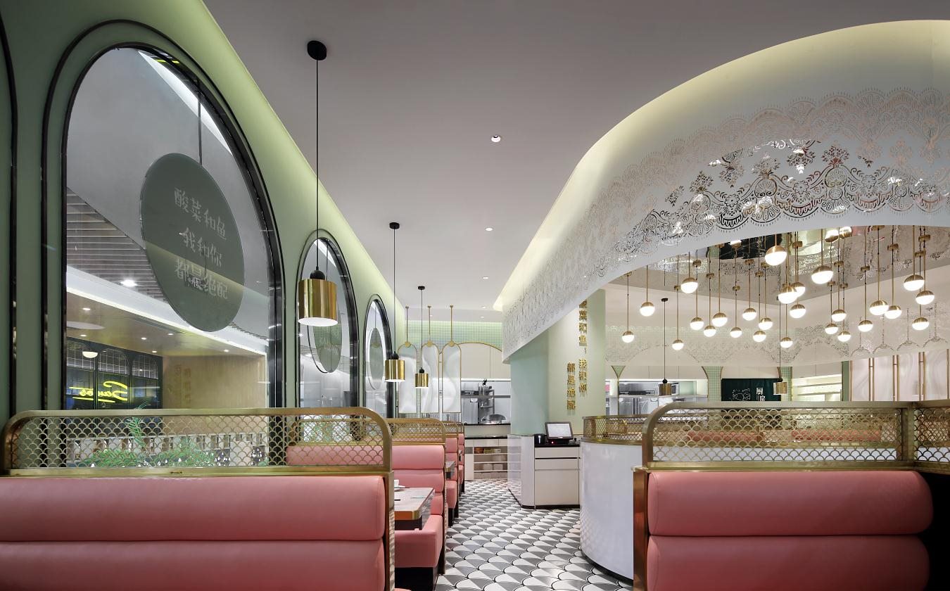 魚樂飛網(wǎng)紅店用餐區(qū)裝修效果圖