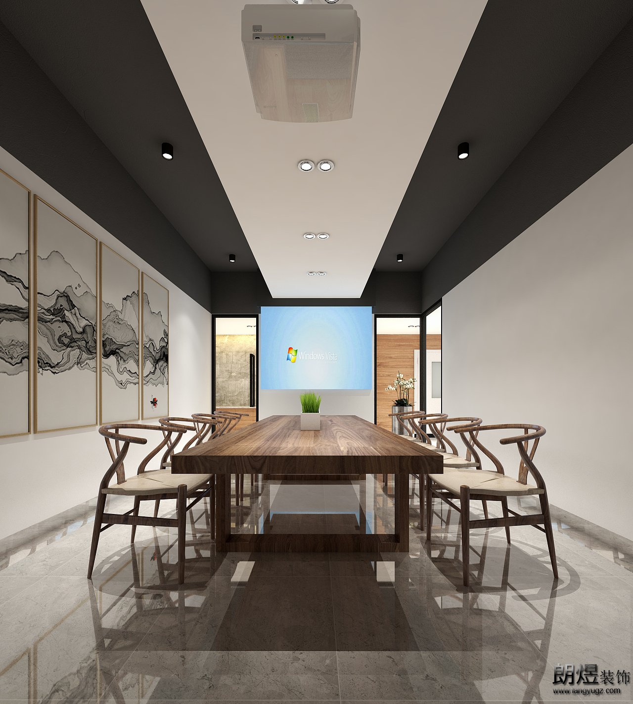 新中式成都辦公室裝修之會(huì)議室