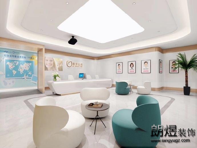 辦公室裝修前臺(tái)大廳的軟裝飾