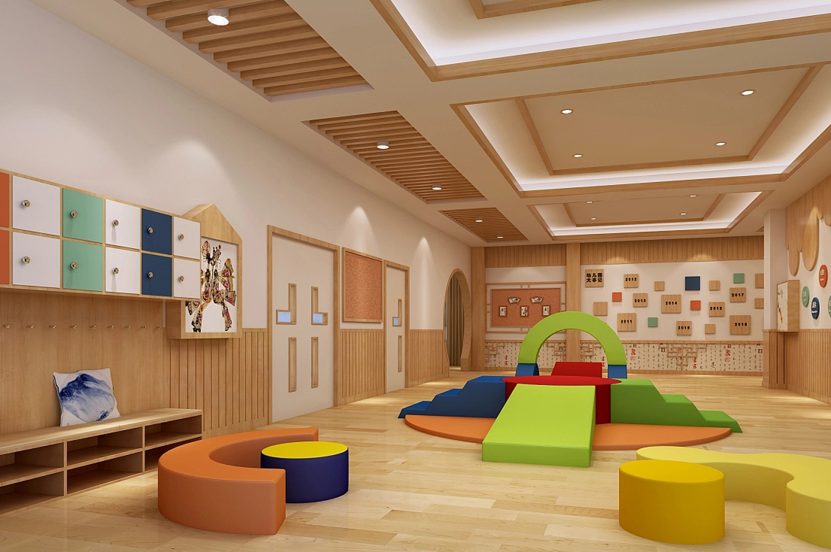 新中式風(fēng)格幼兒園裝修設(shè)計效果圖